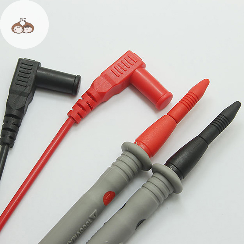 Bef 2Pcs/Set สายซิลิโคน gold-plate Tip Probe Test Leads Pin Universal ...