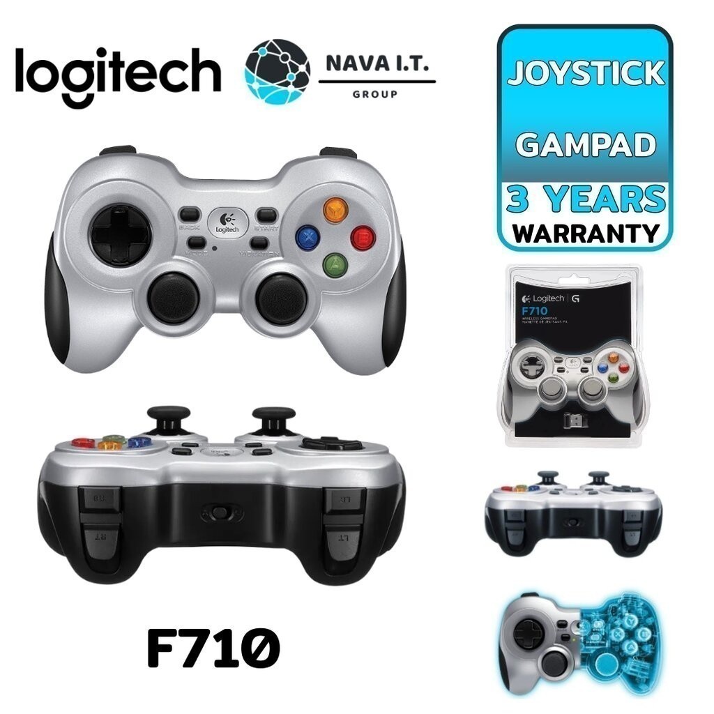 🛵มีส่งด่วน💨 LOGITECH F710 จอยสติ๊ก WIRELESS GAMEPAD รับประกัน 3 ปี ...