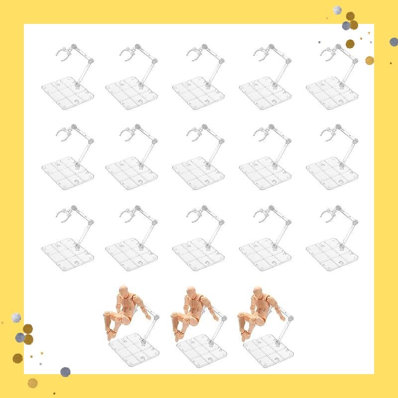 GOODCHI Figure Stand Plastic Model Pedestal Transparent Polycarbonate ...