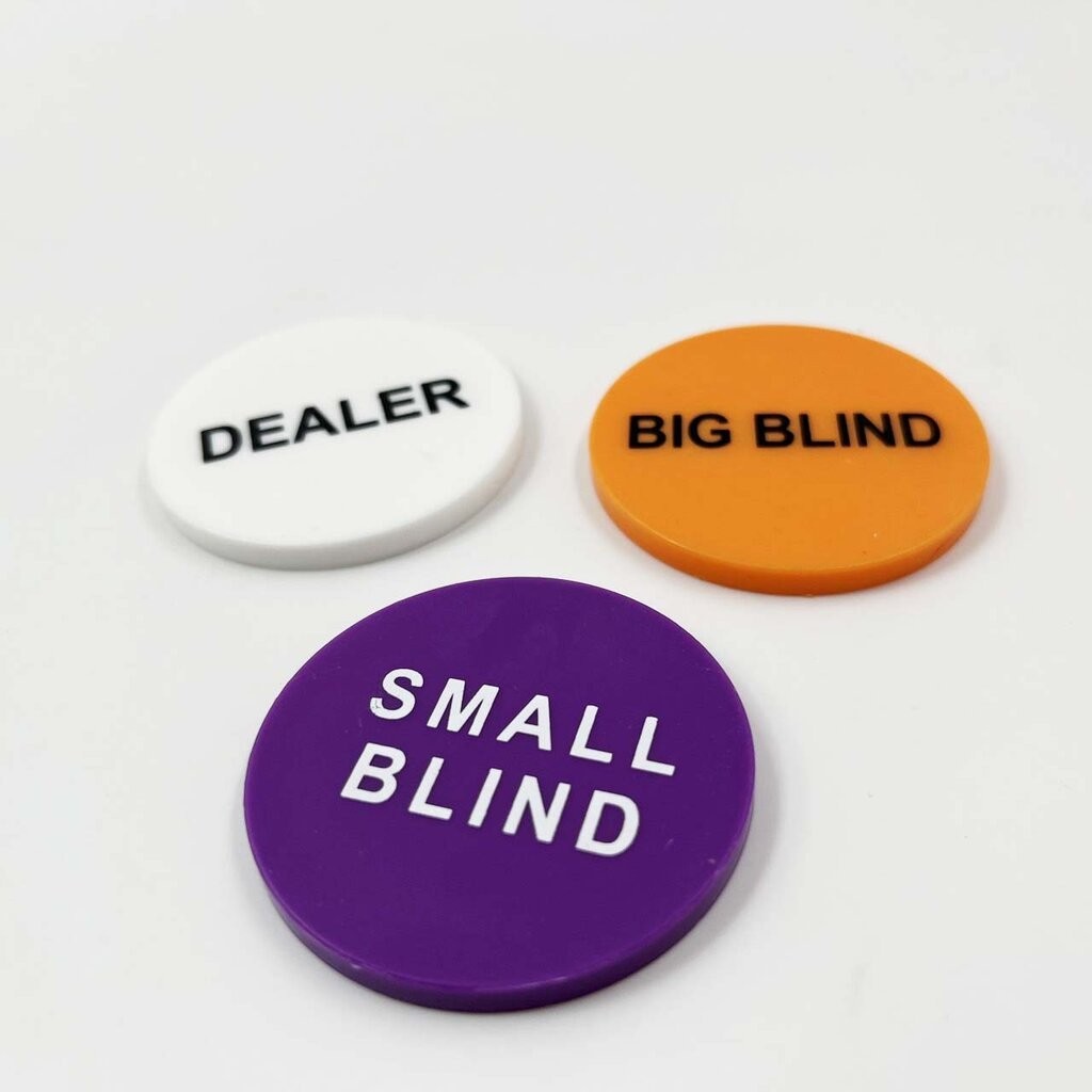 เหรียญดีลเลอร์ บิ๊กบาย สมอลบายขนาด 4 มิล (Dealer, Big blind, Small