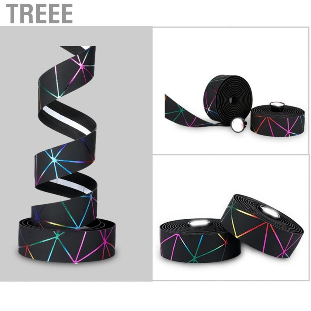 Treee เทปพันแฮนด์จักรยานเสือหมอบจักรยานระบายอากาศได้ ต่อต้าน ที่จับ PU ...