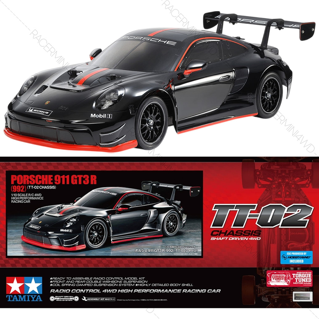TAMIYA 58745 1/10 R/C Kit 4WD Porsche 911 GT3 R (TT-02 Chassis