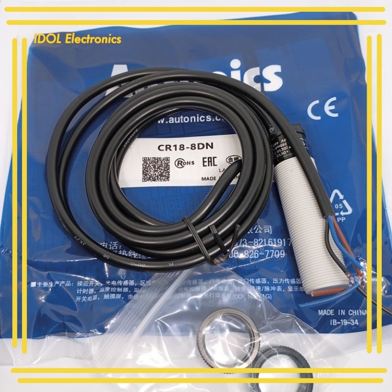 ราคาถูก! CR18-8DN. sensor เซ็นเซอร์ Capacitive Proximity sensor SizeM18 ...
