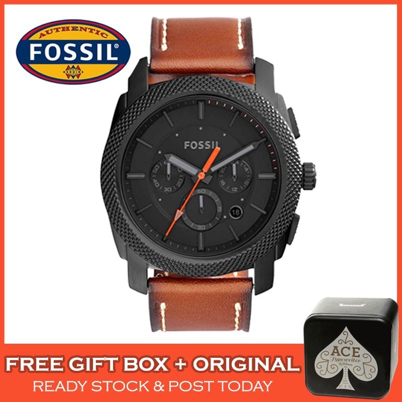 Original Fossil FS5234 Machine Chronograph Black Dial Men Watch Jam Tangan Lelaki Shopee Thailand