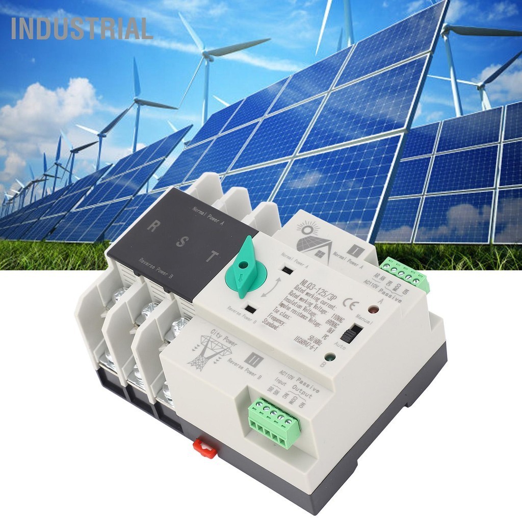 Industrial Dual Power สวิทช์โอนอัตโนมัติ PV อินเวอร์เตอร์ 3P TIMER ...