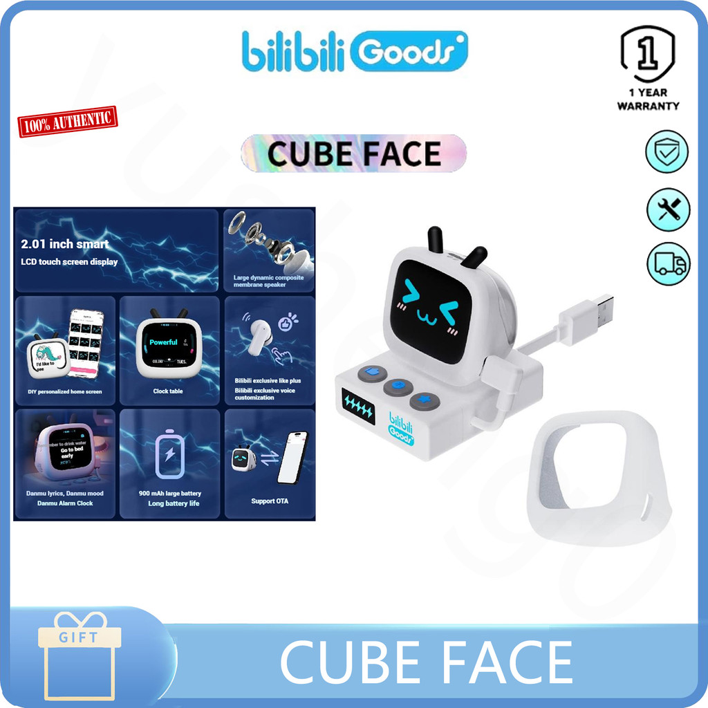 BilibiliGoods CUBE FACE small TV touch screen Bluetooth headset ...