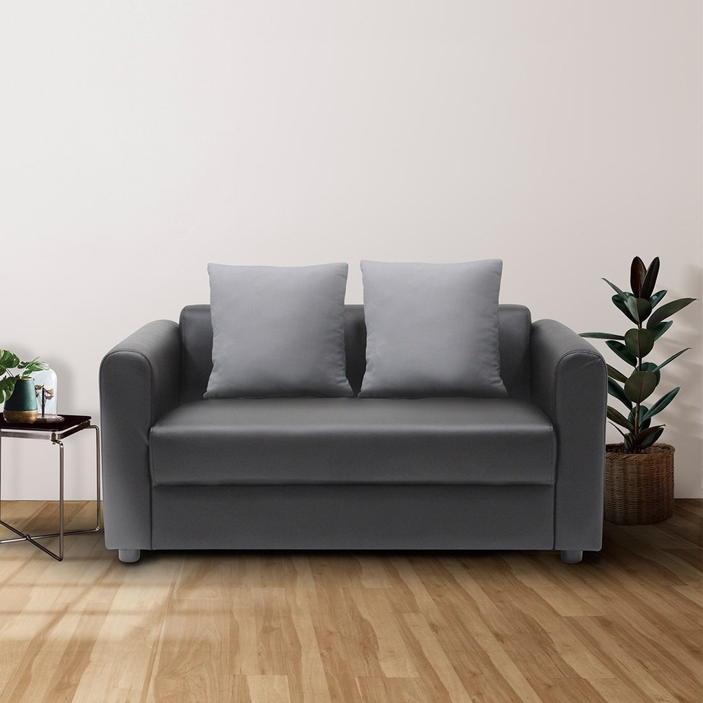 Koncept Furniture โซฟา 2 ที่นั่ง รุ่น Tappe สีน้ำตาล (138x75x65 ซม. ...