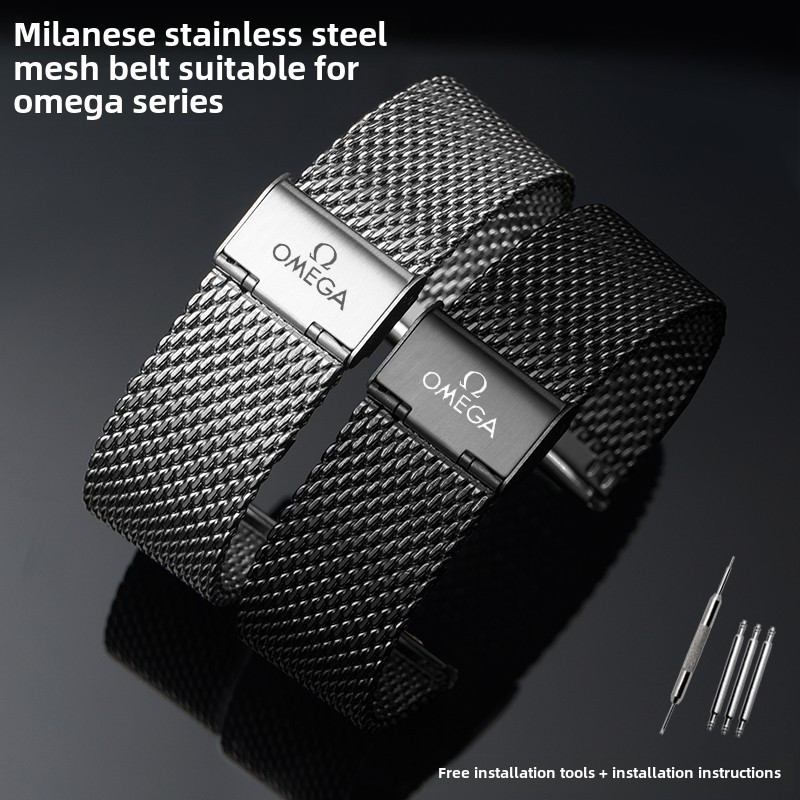 OMEGA Watch band Collection-ตาข่าย Milanese แท้สำหรับ Seamaster 300 ...
