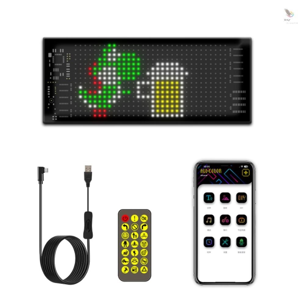 Tfreth LED Matrix แผงแบบพกพา BT จอแสดงผลยืดหยุ่น Full-Color In-Car ...