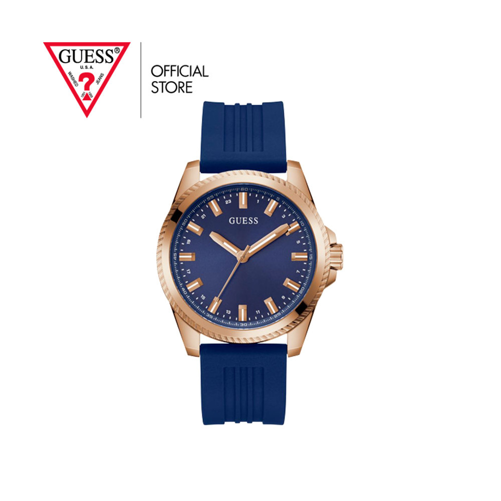 Orologio GUESS Champ GW0639G3 Uomo – Silicone Blu, Cassa Oro Rosa, 44mm, Impermeabile 5ATM - 4