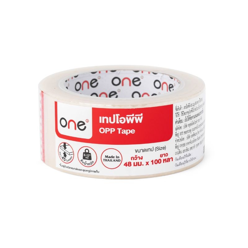 ONE เทป OPP สีใส ขนาด 48มม. x 100หลา | Shopee Thailand