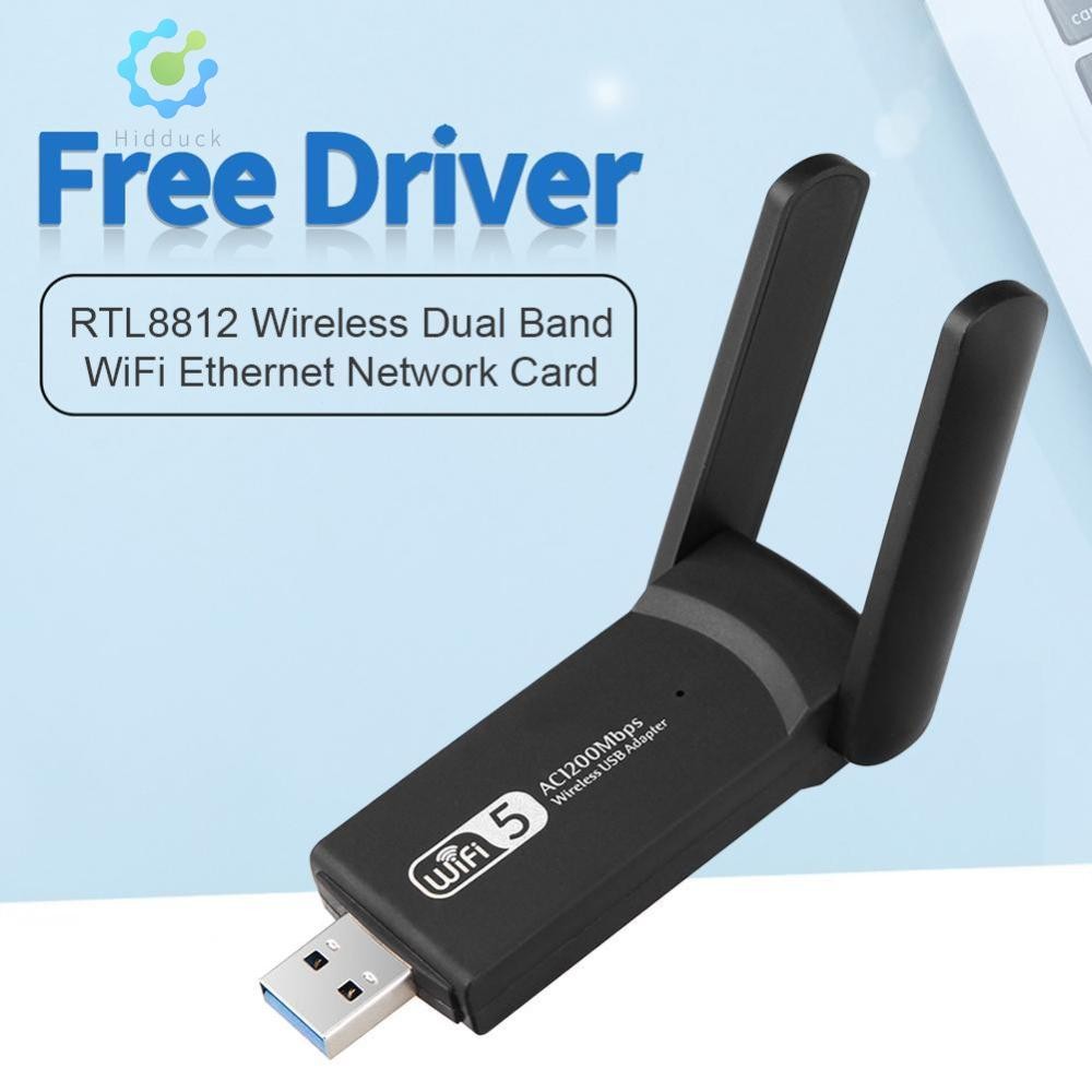 Rtl8812 อะแดปเตอร์ WiFi ไร้สาย 1200Mbps การ์ดเครือข่าย Dual Band ...