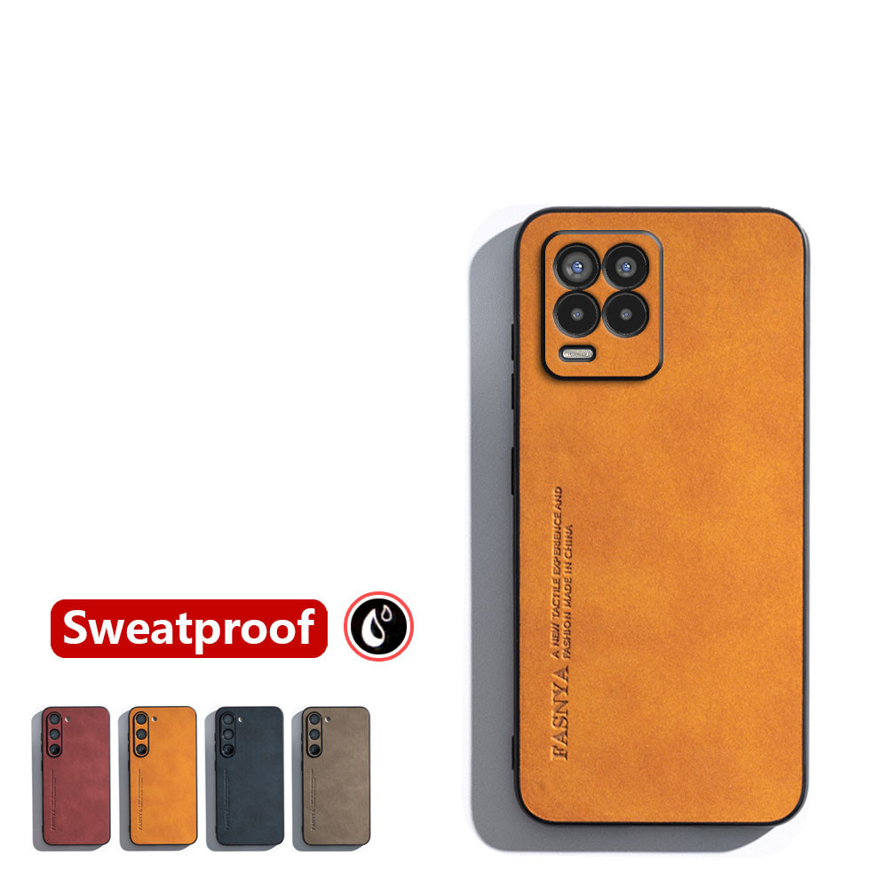 Realme 8 4G 8 Pro RMX3085 RMX3081 ความรู ้ สึกผิว Elegance Retro หนังเค ...