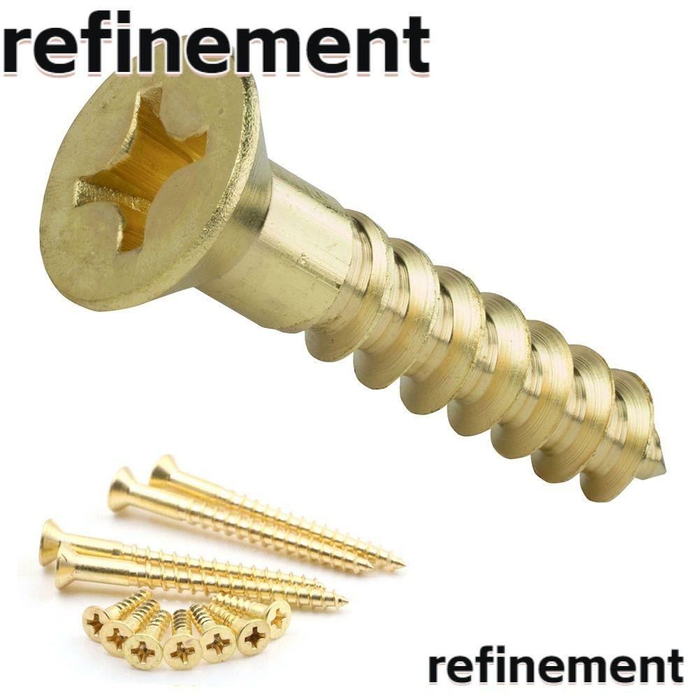Refinement สกรูไม ้ ธรรมดา Finish Fasteners Cross ฝังทองเหลืองแข ็ ง ...