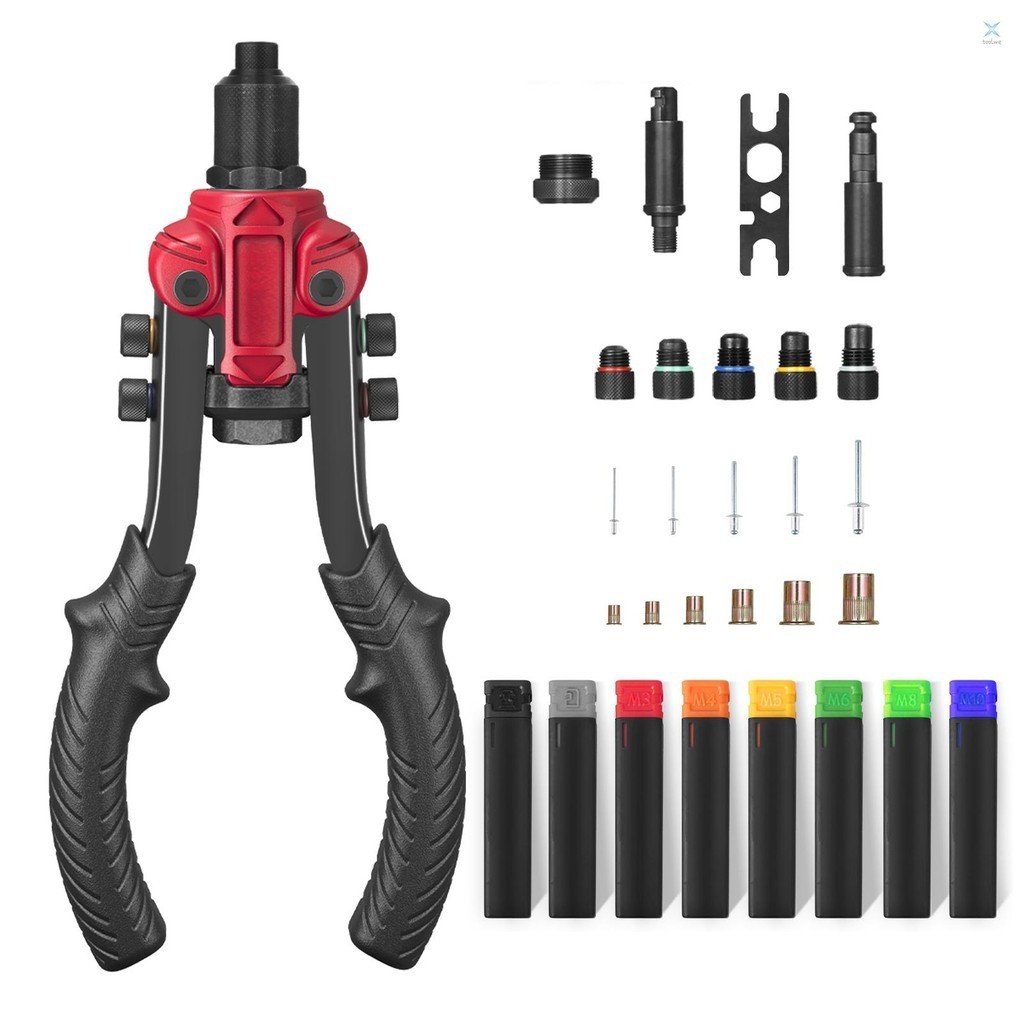 Rivet Nut Tool,3 in 1 Rivet Setter Kit,Rivet Nut คีมชุด 6 เมตริกและ SAE ...