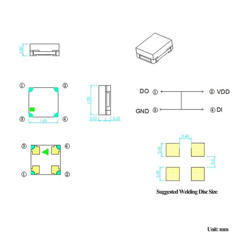 Ws2812b 5v Ws2812 5050 3528 4020 1204 1209 0807 2020 3535 Mini Smd Led ...