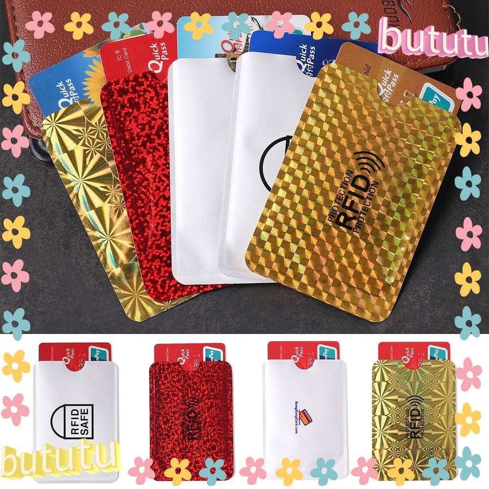 Butu 5 ชิ้นผู้ถือบัตร Shielding Anti-degaussing ป้องกันอลูมิเนียมฟอยล์ ...