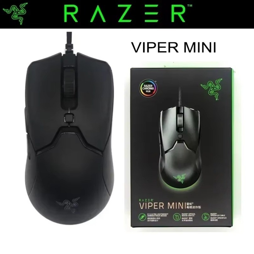 Original Razer Viper Mini Gaming Mouse 8500DPI Optical Sensor Chroma RGB Lightweight Wired Mouse SPEEDFLEX Gaming Mouse
