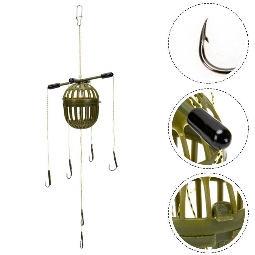 Durable Carp Fishing Feeder Bait Cage ABS+High Carbon Steel Reliable PerformanceSUFA Shopee