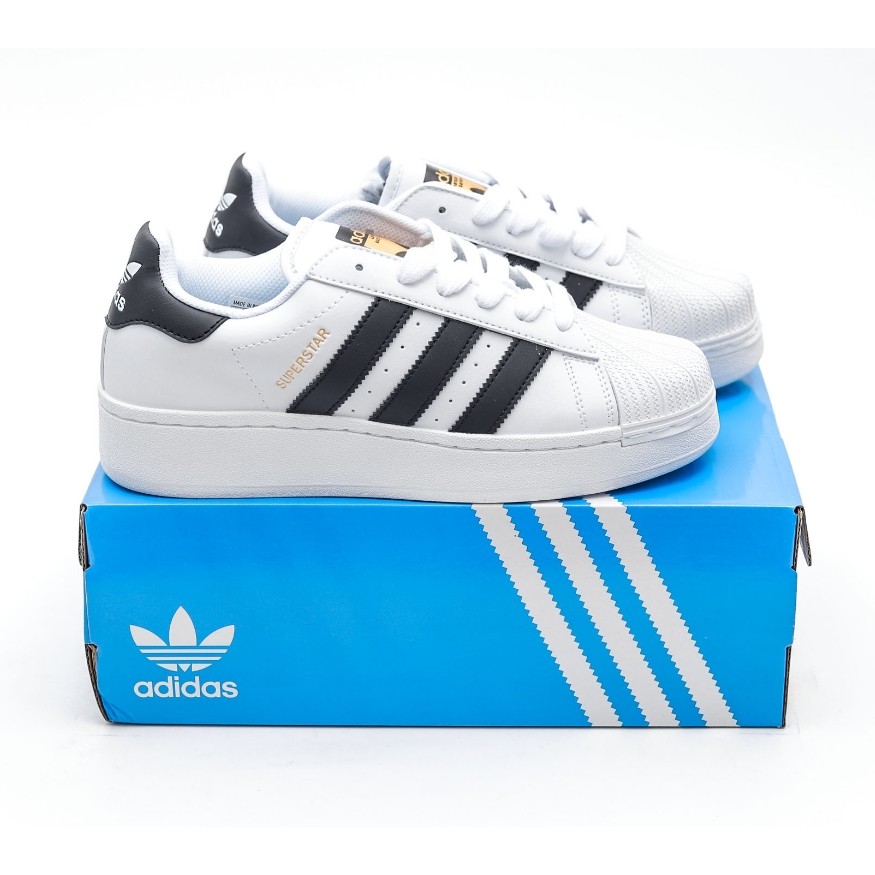 adidas Originals Superstar XLG รองเท้าลำลองผู้ชายแบบยูนิเซ็กซ์ สีขาว ดำ ...