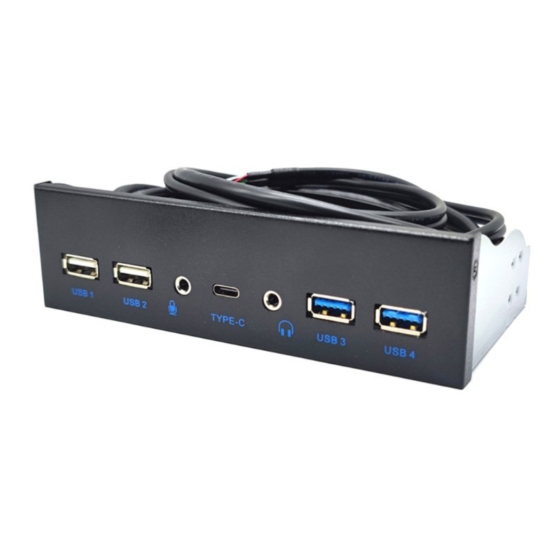 Moon4 USB C Hubs ไดรฟ์แผงด้านหน้า 2 พอร์ต USB3 0 + 2 พอร์ต USB 3 1 ...