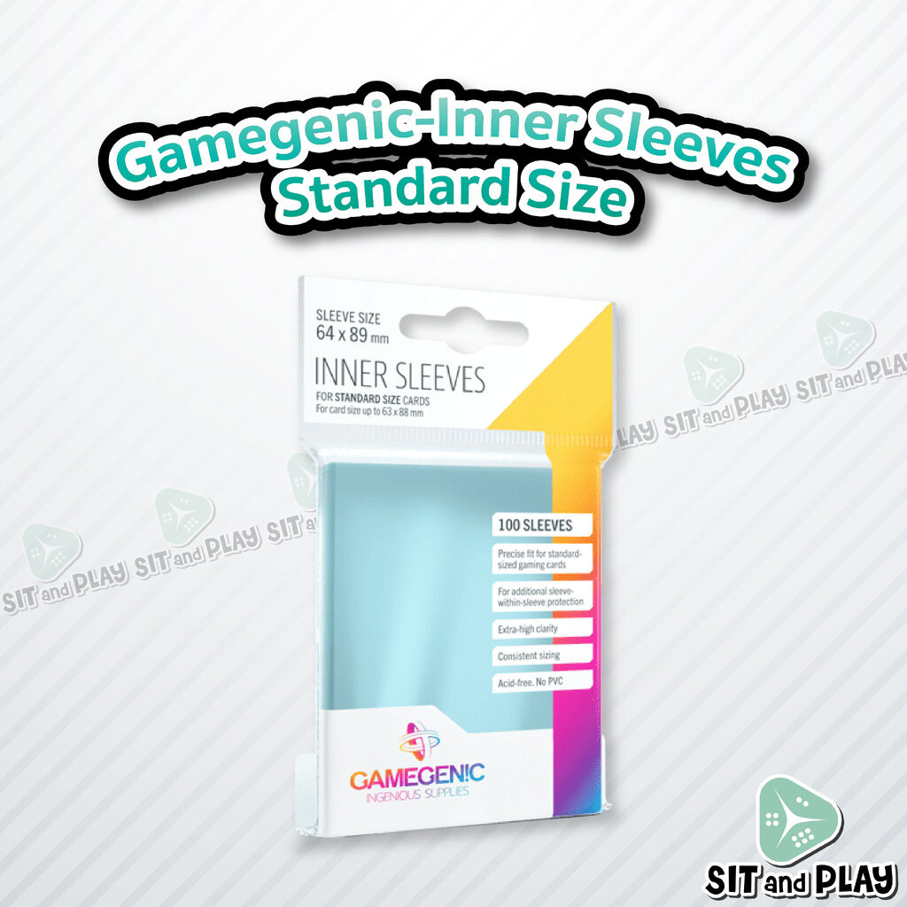Gamegenic Inner Sleeves ซองใสขนาดพอดีกับการ์ด ขนาด 64 x 89 mm. ไม่ดูดโฮโลแกรม