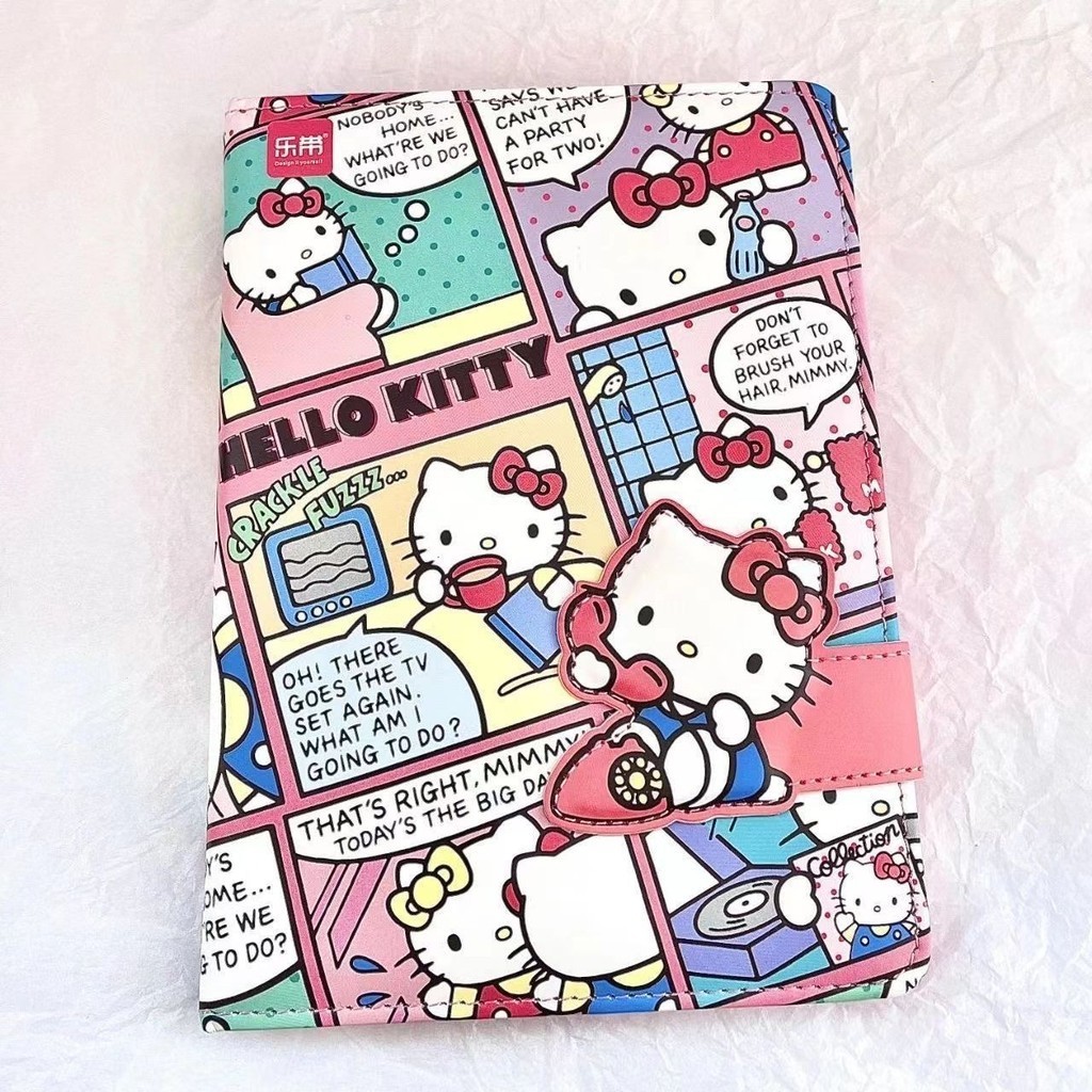 โน๊ตบุ๊ค ins ญี่ปุ่นน่ารัก Sanrio kt Cat นักเรียนหน้าสีไดอารี่ b6 ...