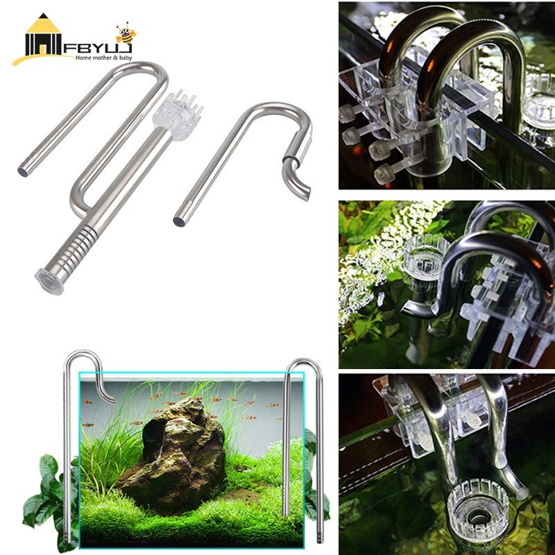 FBYUJ COD Lily Pipe Stainless Steel Inflow Outflow Filter for Aquarium ...