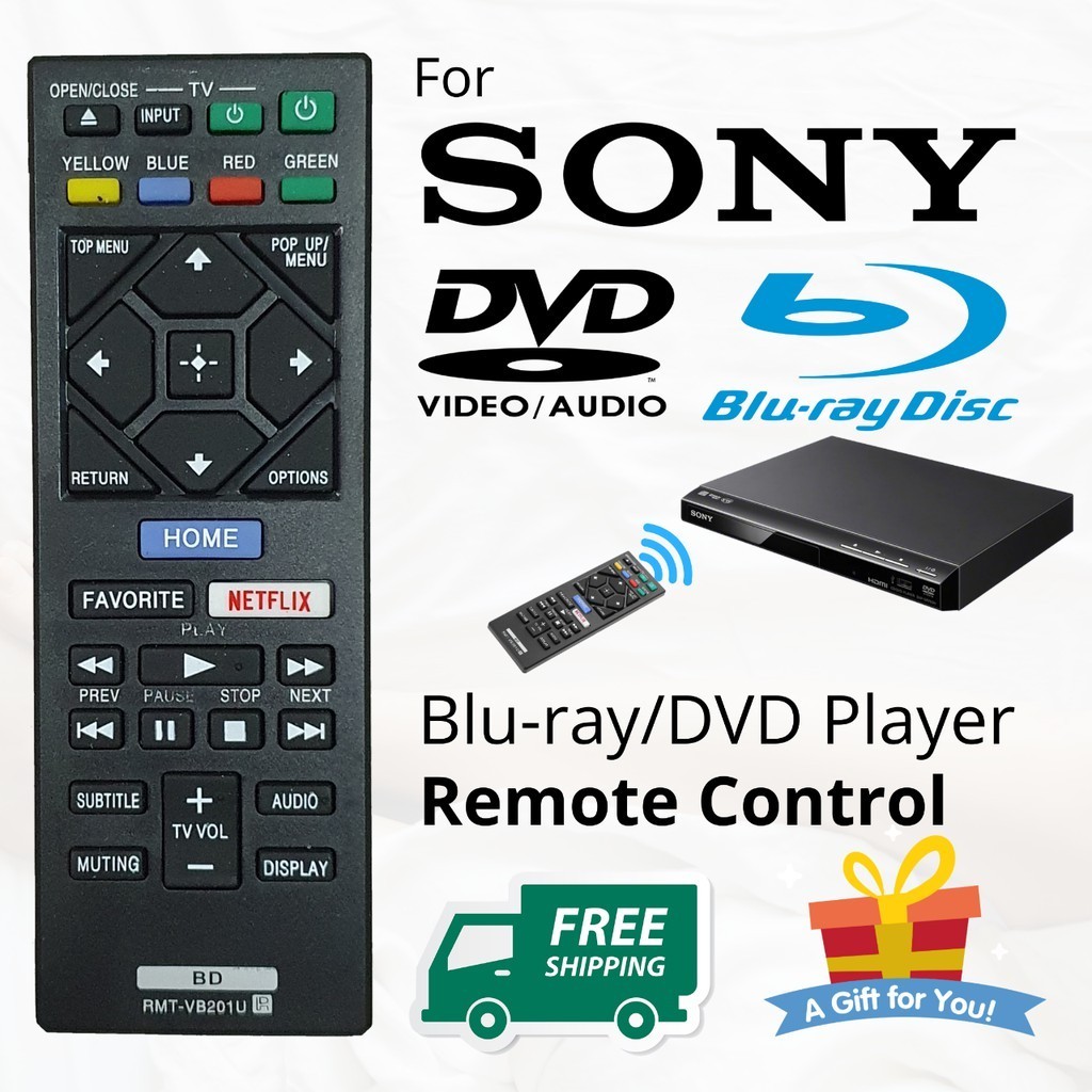 Sony Bluray DVD disc player RMTVB201U รีโมทคอนโทรล BDPS3700 BDP