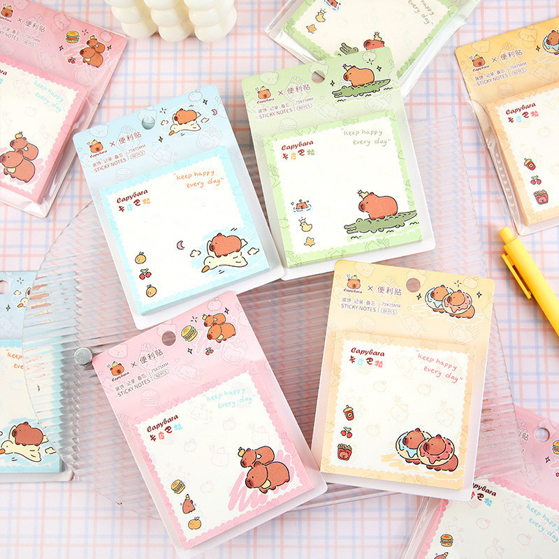 60 ชิ ้ น/set Capybara Sticky Notes การ ์ ตูน Memo Note Paper N Times ...