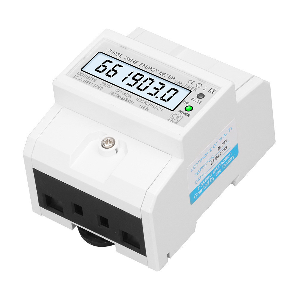  energy meter ac 220v 100a 50hz kwh 