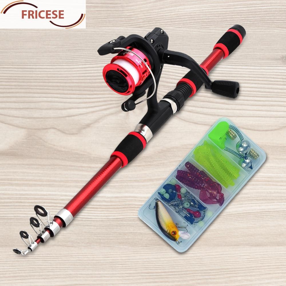 PROBEROS 1.8m Telescopic Spinning Fishing Rod Combo Portable Ultralight Rod And Spinning Reel 5.2:1 Gear Ratio Rod And Ree Kit Fishing Rod Set Fishing Accessories Gear - | PH