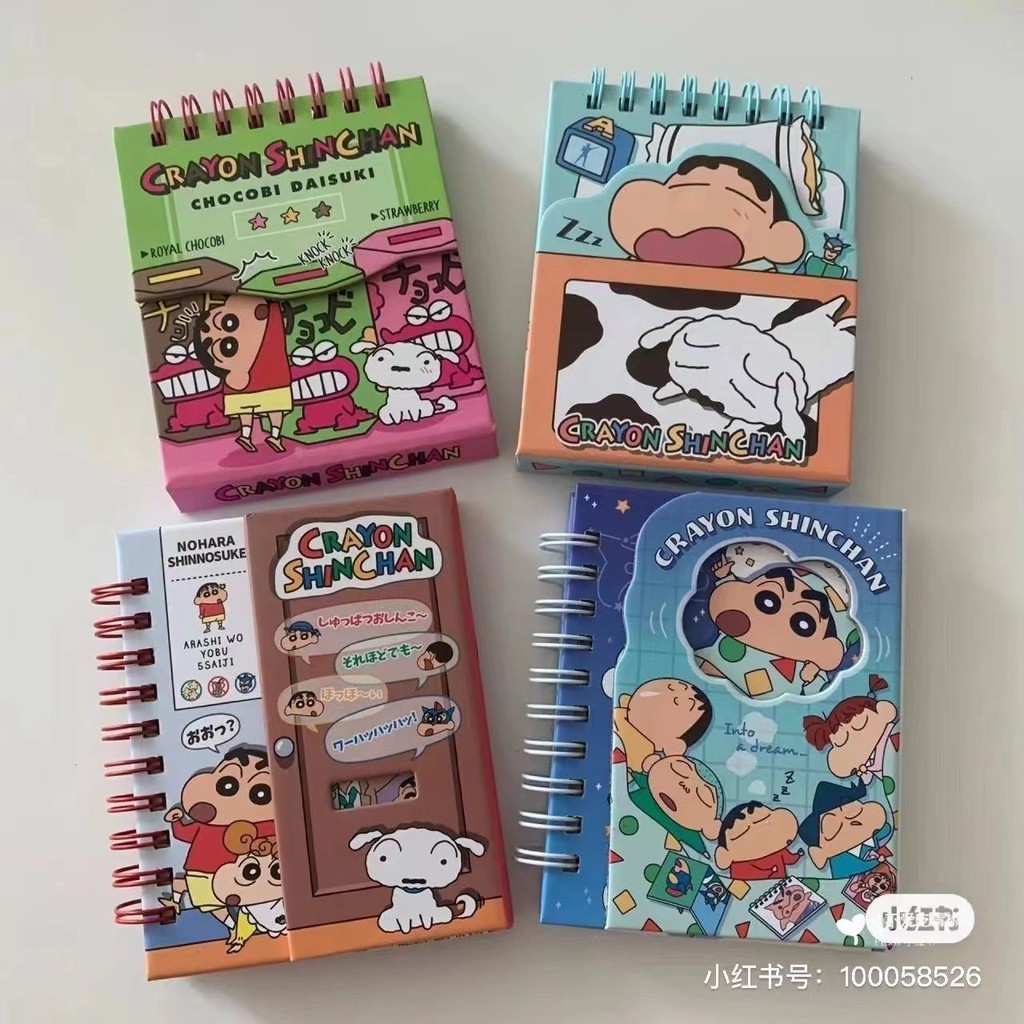 สมุดบันทึก Xiaohongshu สไตล์เดียวกัน Crayon Shin-Chan Magnetic Student ...