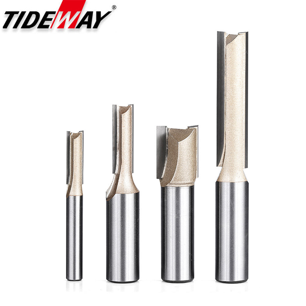 Tideway ตรงเมตริก Router Bit 1/2 1/4 Shank 2 Plunge Milling Cutter งาน ...