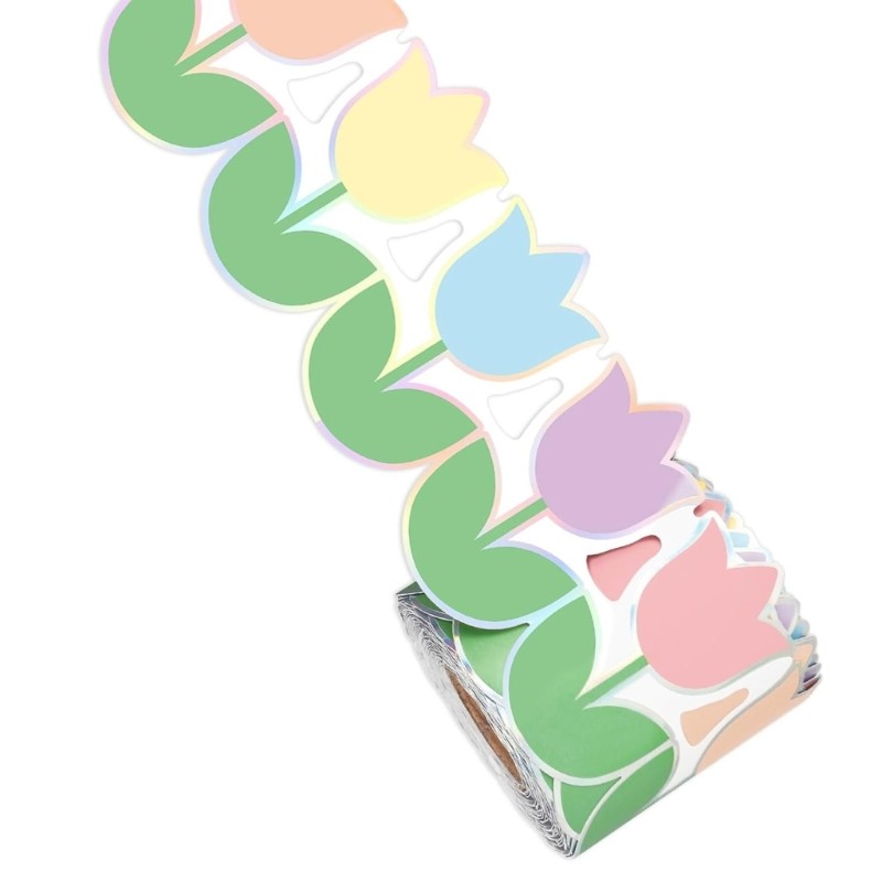 Kellnny ดอกไม้ Bulletin BOARD Border Scalloped Border สติกเกอร์ ...