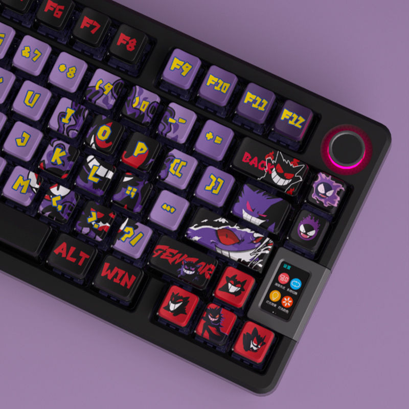 Pokemon Gengar Pudding Keycap โปรไฟล์ OEM PBT EVA Asuka Kuromi Frieren ...