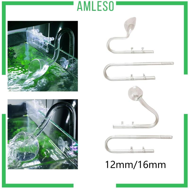 [Amleso] Tank Skimmer Glass Lily Pipe Inflow/outflow อุปกรณ์เสริมพร้อม ...