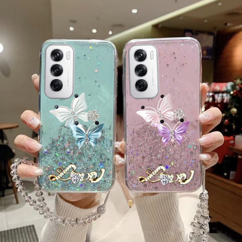 YUEQIAN Coque Paillettes Pour Oppo Reno 12F 4G/Oppo Reno 12 FS 5G
