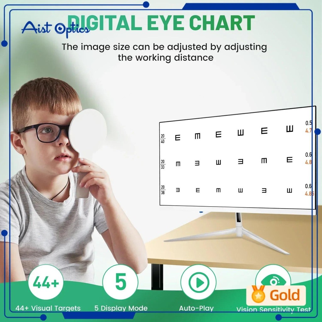 พรีเมี่ยมไร้กรอบ 21.5 นิ้ว HD LCD Visual Acuity Chart Vision Test ...