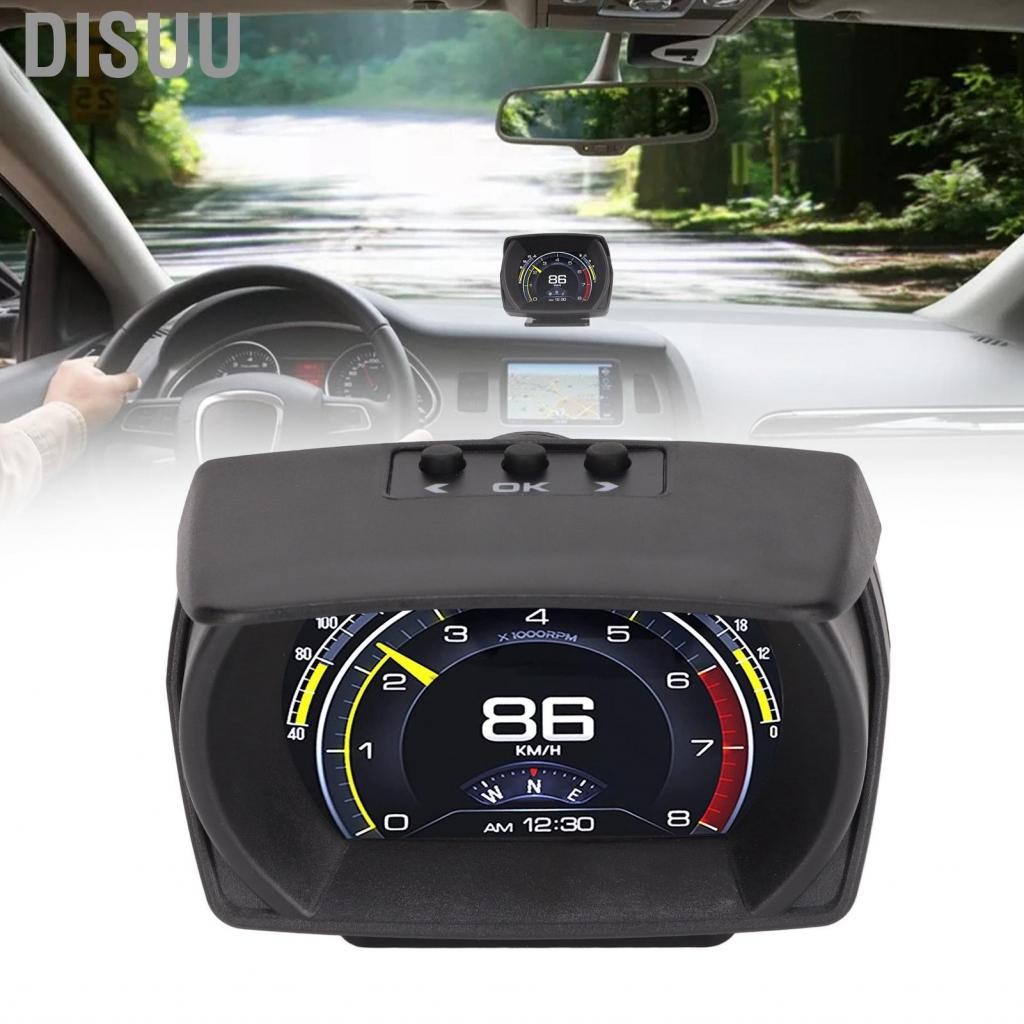 Disuu Car Hud Safe Driving Indicator ง่ายการติดตั้งมัลติฟังก์ชั่นสีดำ ...