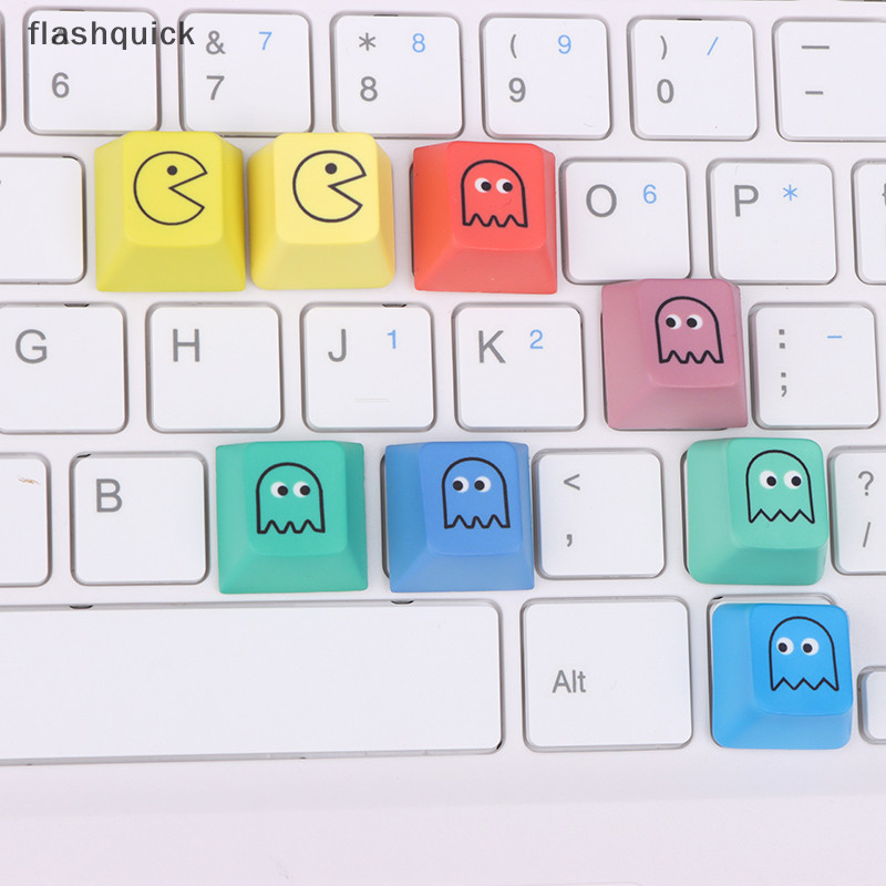 Flashquick 5 ชิ้น R4 คีย์บอร์ด Keycaps Pac-man Theme PBT วัสดุ Keycaps ...