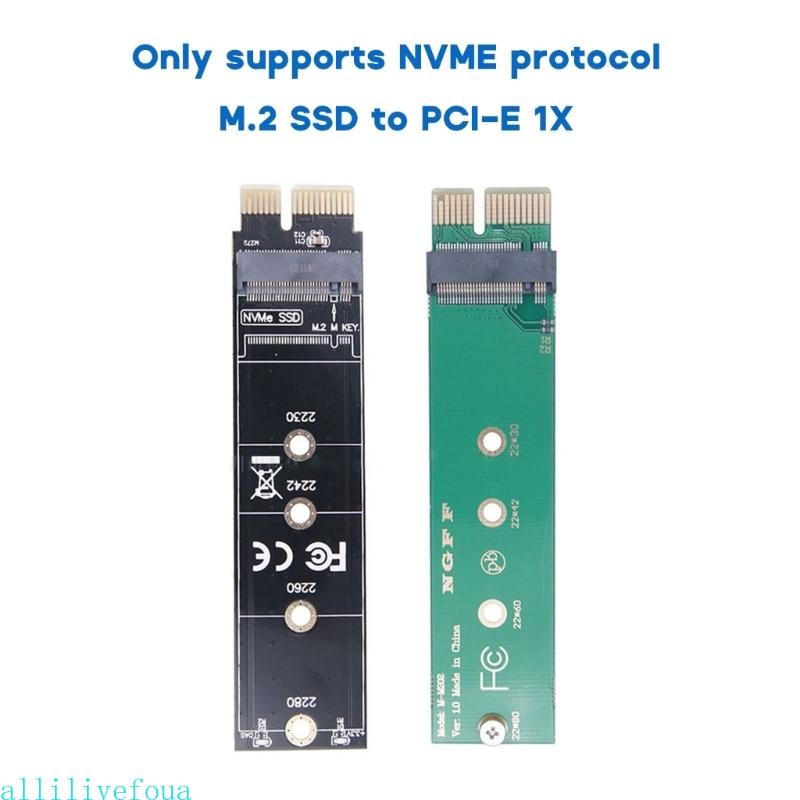 Allilivefoua PCIE ถึง M 2 อะแดปเตอร์ NVMe SSD M 2 PCIE X1 Riser PCI-E ...