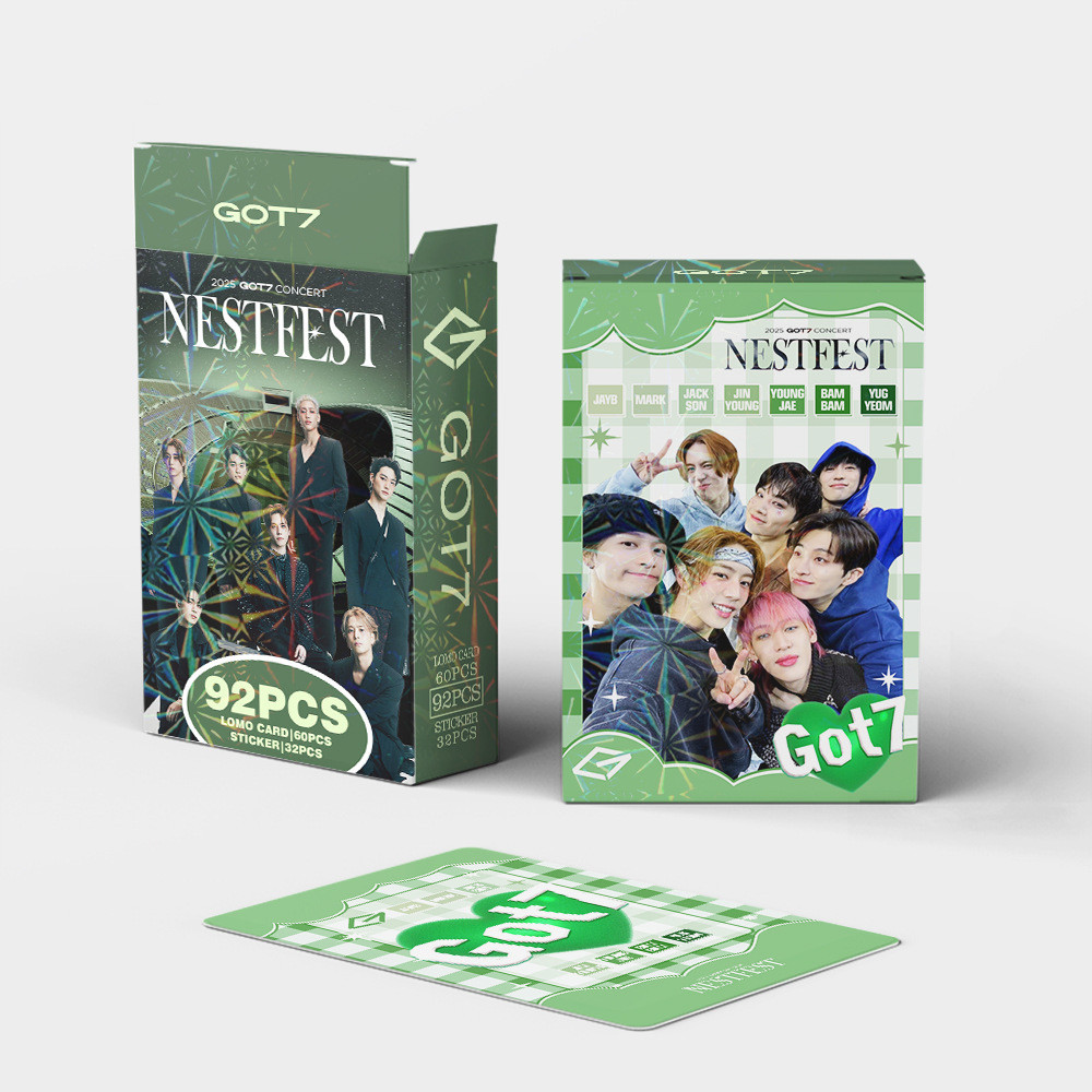 92 ชิ้น/กล่อง GOT7 Nestfest Photocard Lomo Card Concert Collection