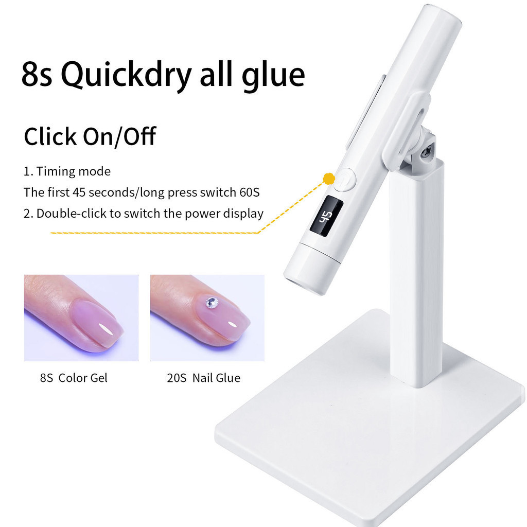 Mini UV LED Light สําหรับเล็บเจล USB ชาร์จมือถือแบบพกพาเล็บโคมไฟ Quick ...
