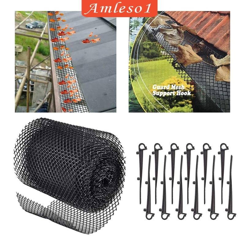 [Amleso1] Leaf Guard Mesh,จอป้องกันรางน้ํา,เศษขยะแบบยืดหยุ่น,ใบหลังคา ...