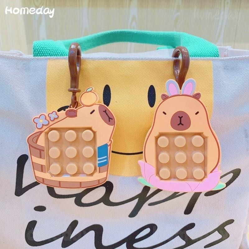 Capybara Key หัวเข็มขัดกระเป๋าจี้ยางนุ่มตุ๊กตาการ์ตูน Mini สไตล์ Beaver ...