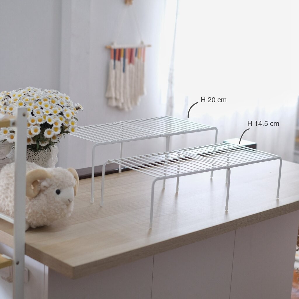 Omocha - (Flat wire) Telescopic storage shelf ชั้นเหล็กจัดระเบียบตู้ ...