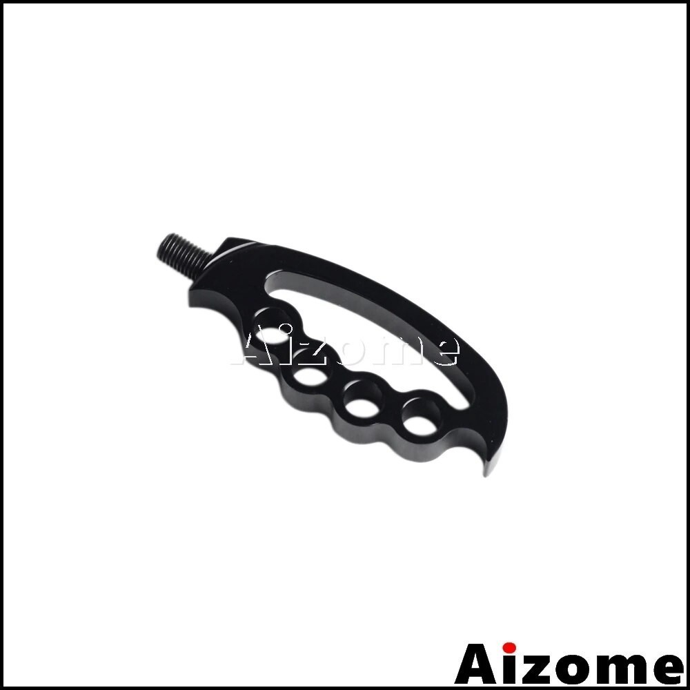 AI Black 3.8" Shifter Peg M8 Motorcycle Foot Rests Knuckle Style