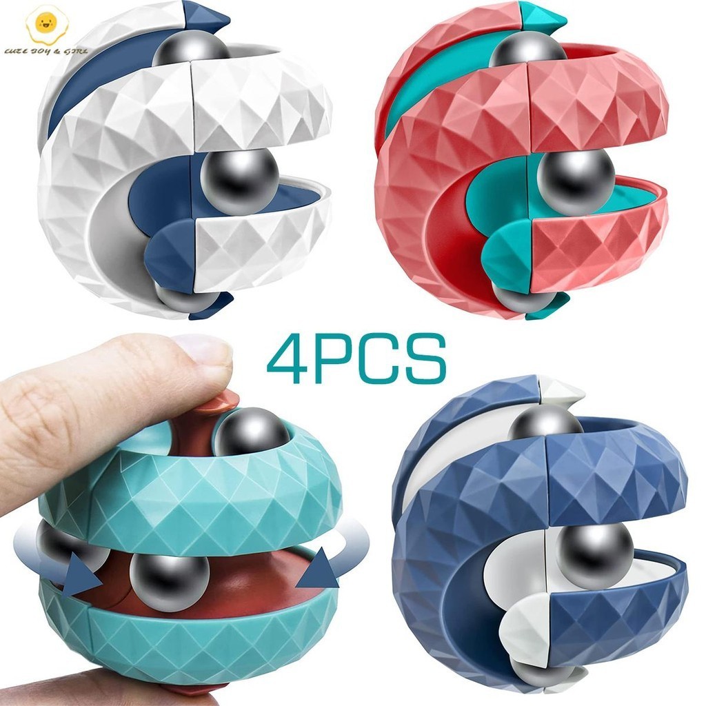 4 ชิ้น Track Pinball Finger Spinner Creative Orbit Ball ของเล่นการศึกษา ...