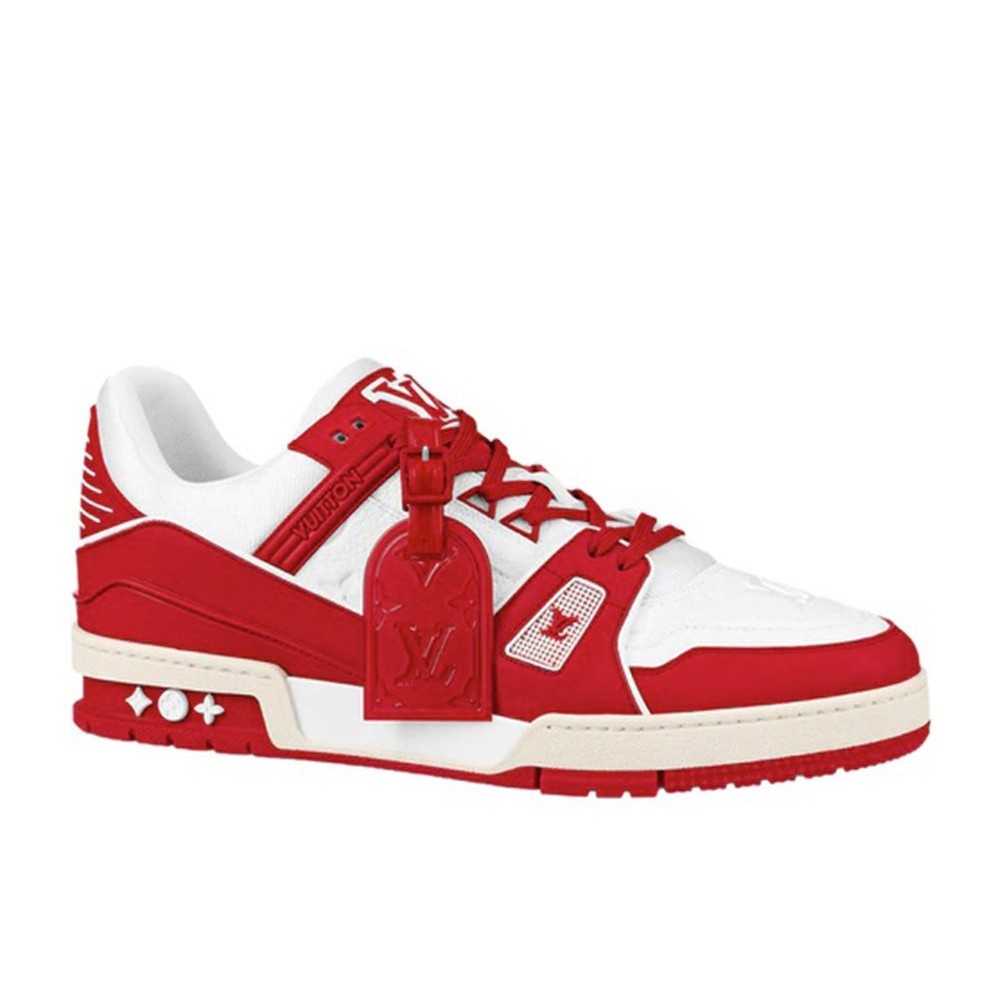 LOUIS VUITTON TRAINER LINE SNEAKER RED Unused | Shopee Thailand